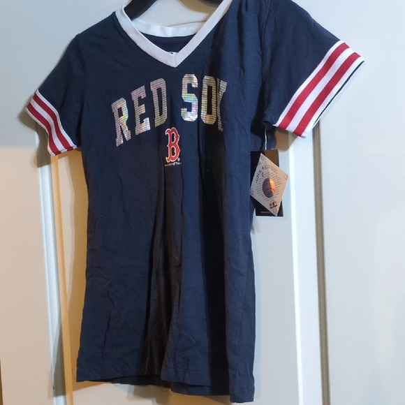 New Era Kids Navy Red Sox Tee - Picture 1 of 6